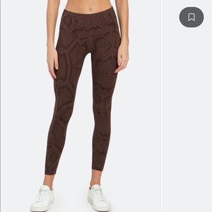 Varley brown snake print leggings